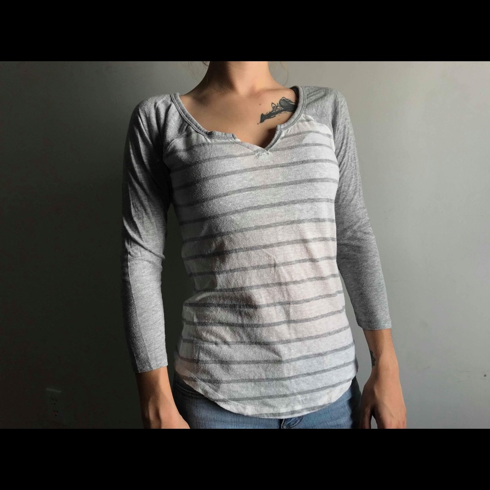 So Authentic American Heritage 3/4 sleeve tee